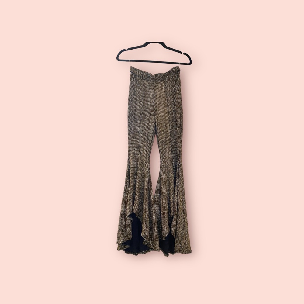 Glittery flare pants | size S
